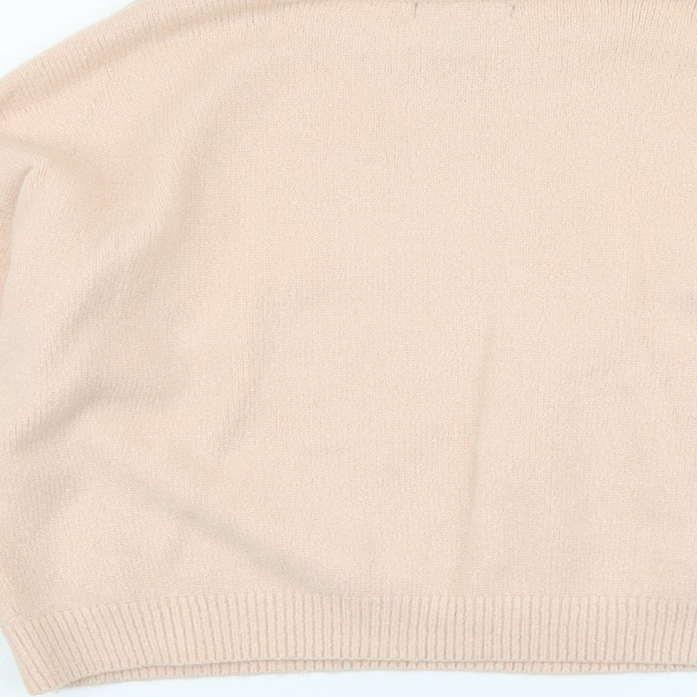 New Look Womens Pink Round Neck Acrylic Pullover Jumper Size M - No Rules
