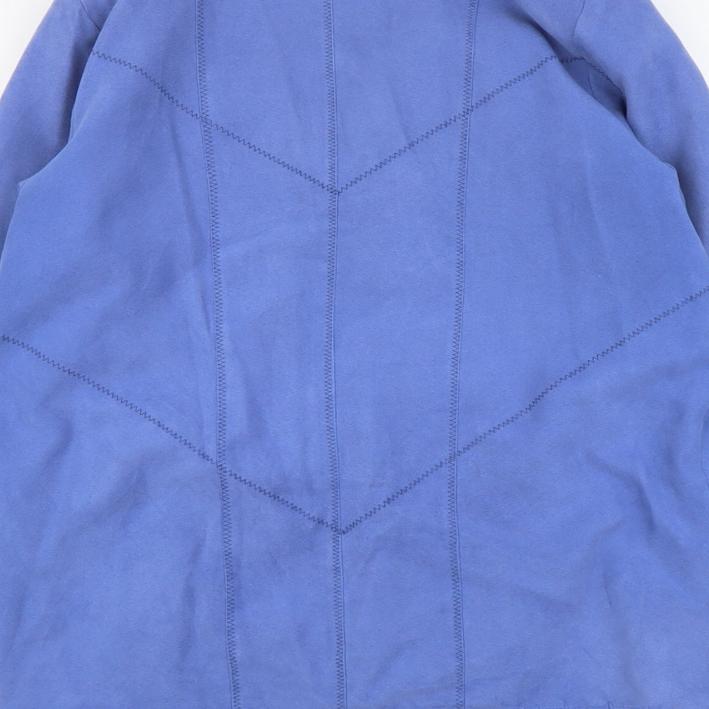 Finesse Womens Blue Jacket Size 12 Zip