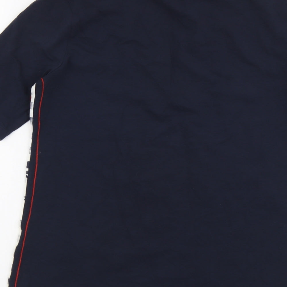 Via Appia Womens Blue Cotton Basic T-Shirt Size 10 Round Neck - Aloha Hawaii Island