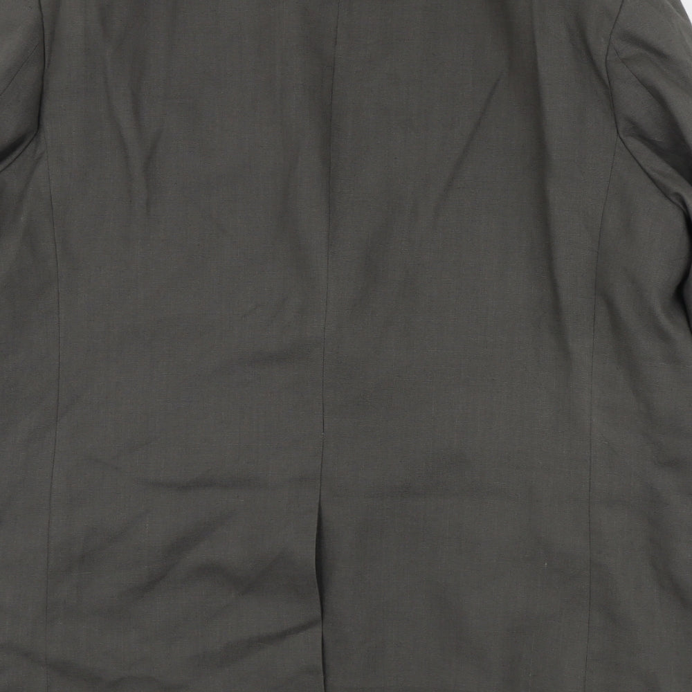 Marks & Spencer Mens Grey Linen Jacket Suit Jacket Size M Regular
