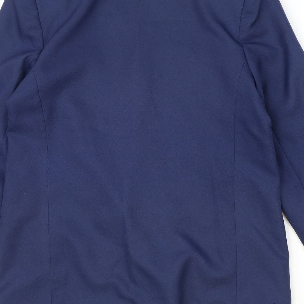 Citilites Womens Blue Polyester Jacket Blazer Size 12
