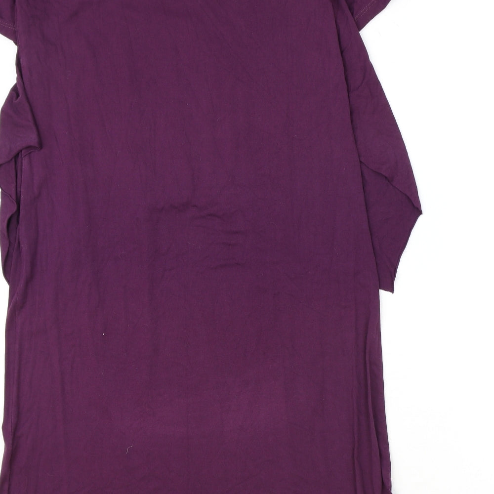 Bellambia Womens Purple Polyester A-Line Size M Round Neck Pullover
