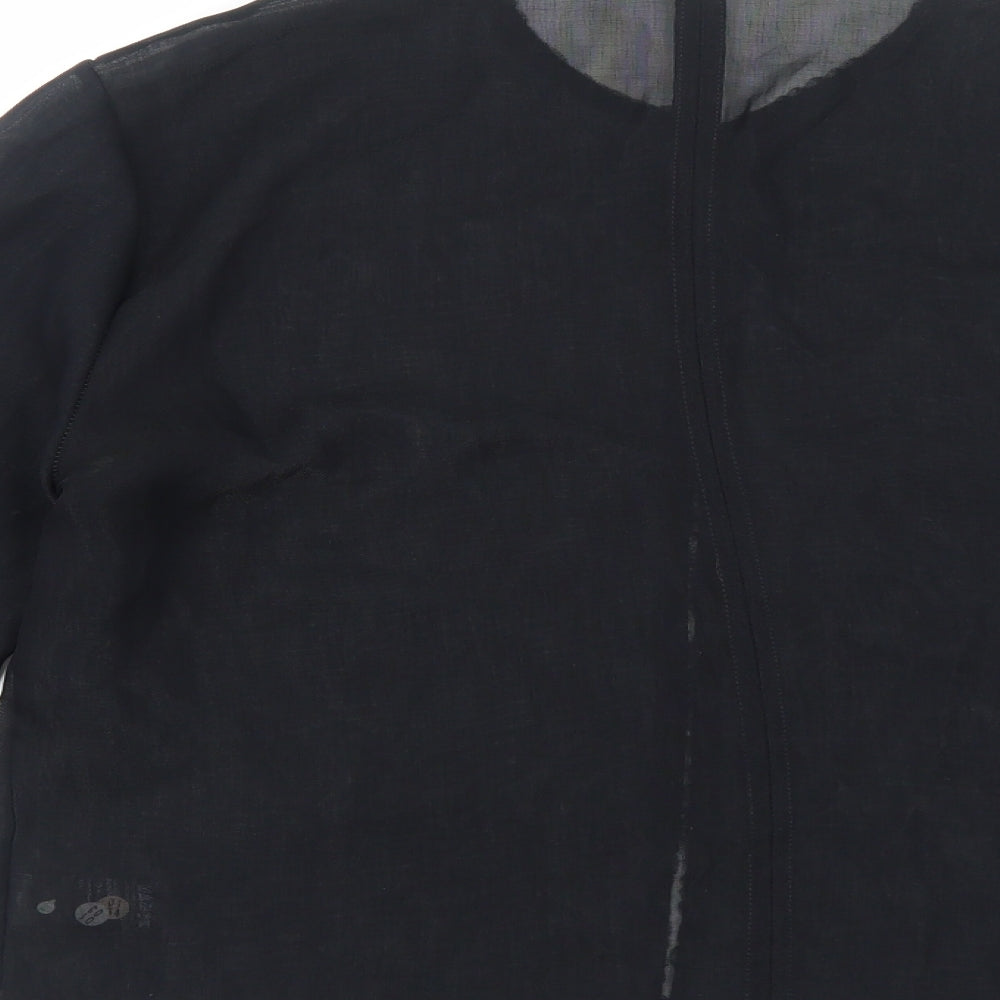 Marks & Spencer Womens Black Jacket Blazer Size 14 Hook & Eye