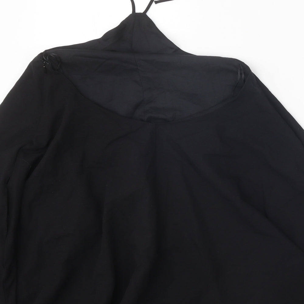 Zara Womens Black Polyester Trapeze & Swing Size XS Halter Tie