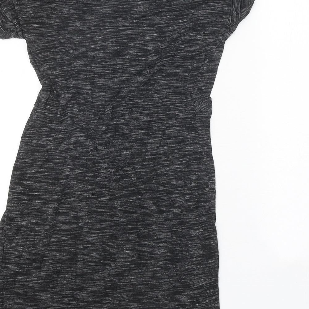 Atmosphere Womens Grey Viscose T-Shirt Dress Size 6 Round Neck Pullover