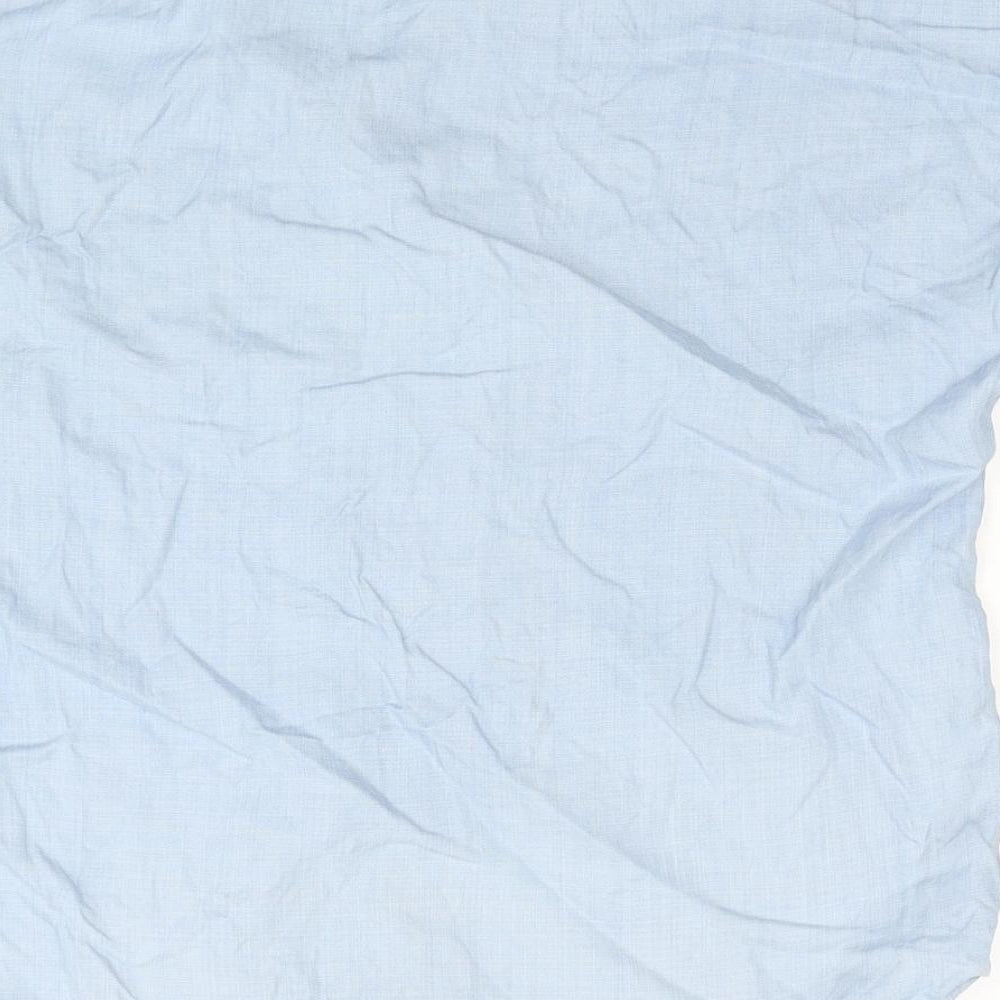 H&M Womens Blue Lyocell Basic Button-Up Size XS Collared