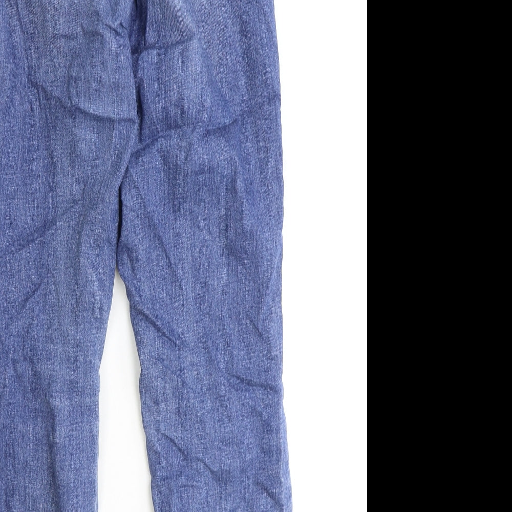 Denim Womens Blue Cotton Straight Jeans Size 8 Regular Zip