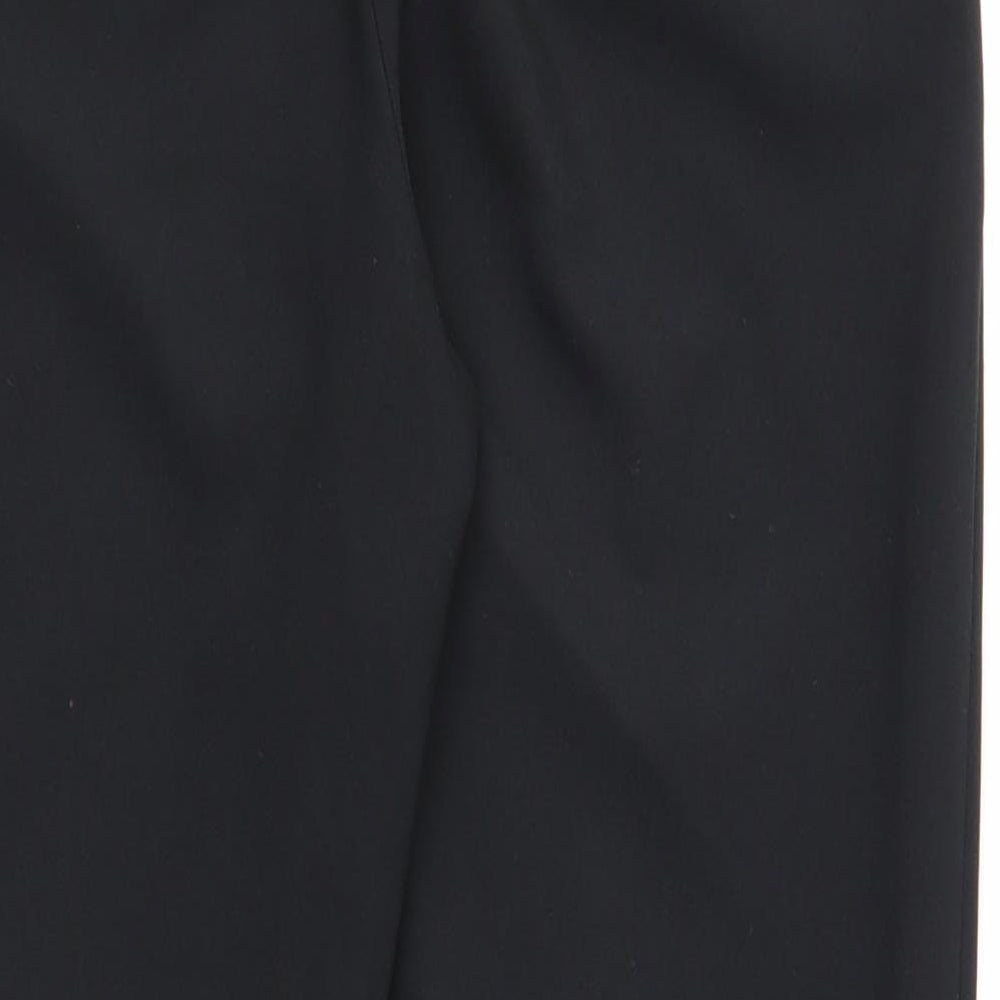 Dorothy Perkins Womens Black Polyester Trousers Size 10 Regular Zip