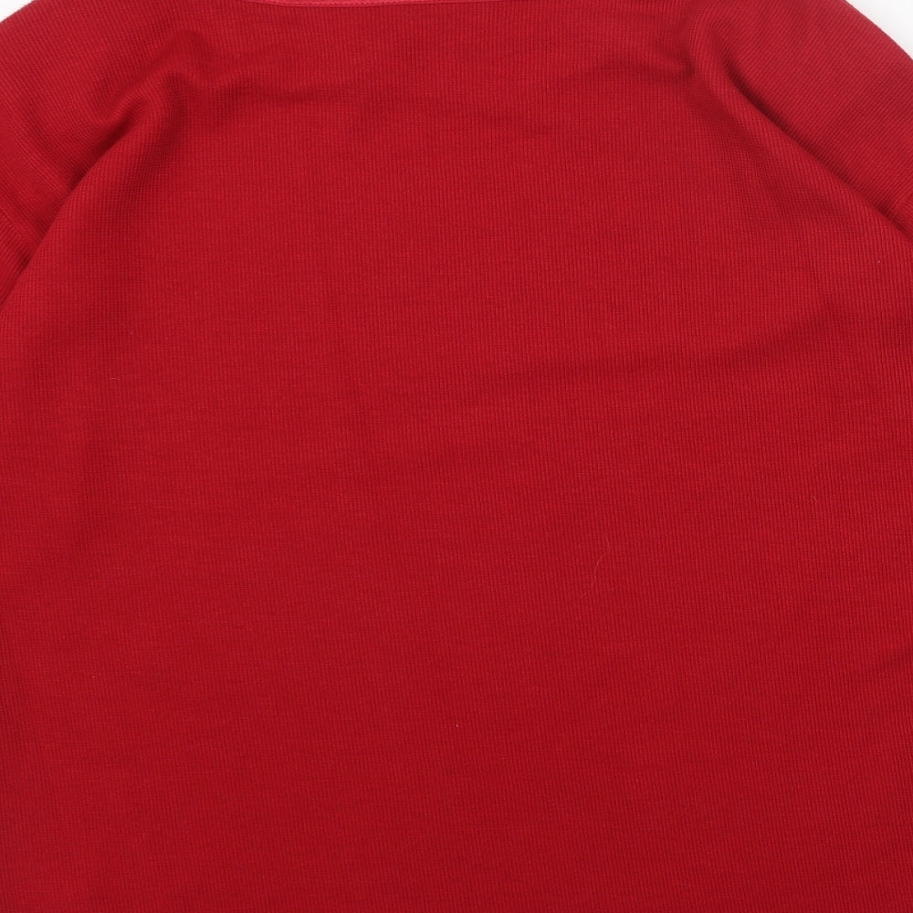 Paramour Womens Red Round Neck Acrylic Pullover Jumper Size M
