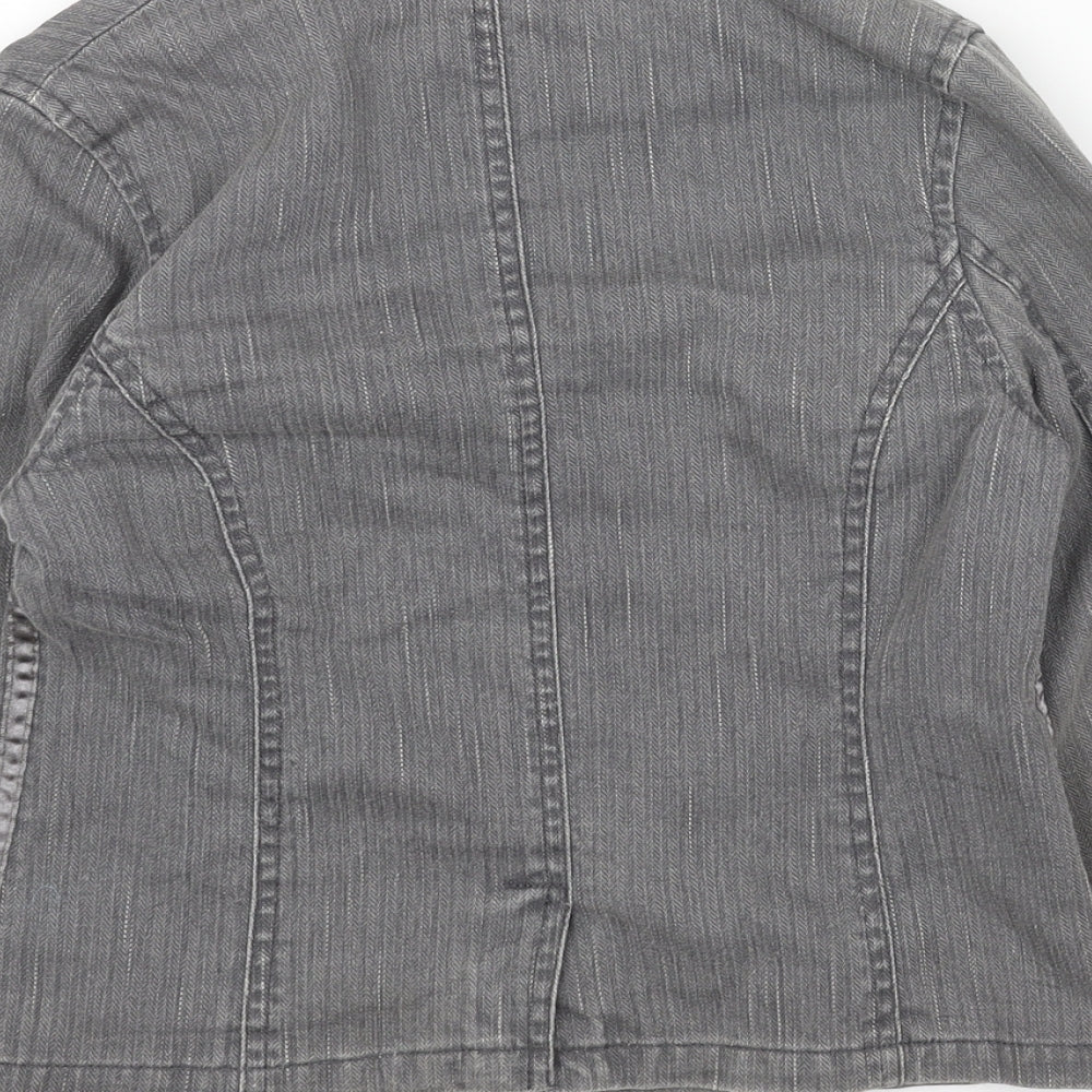 EDC Womens Grey Jacket Blazer Size XS Button