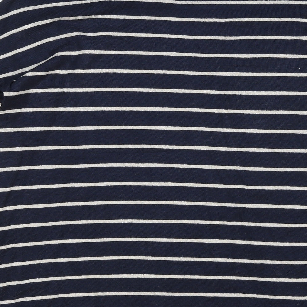 Atmosphere Womens Blue Round Neck Striped Viscose Pullover Jumper Size 12