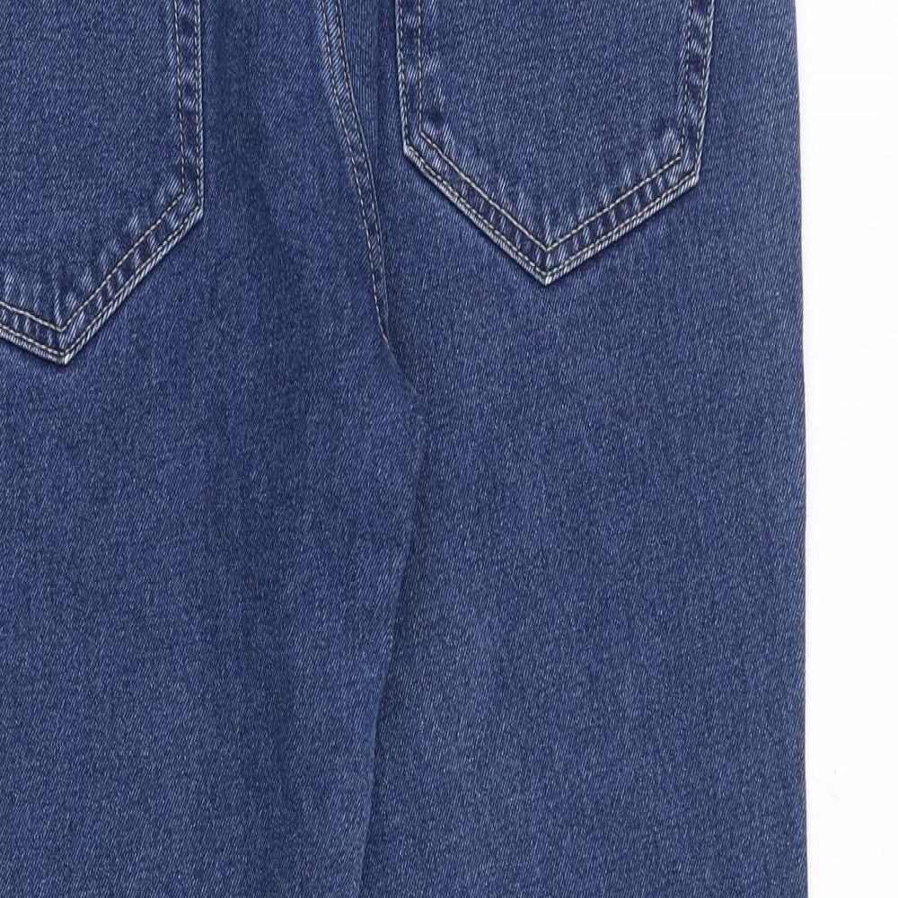 Preworn Mens Blue Cotton Straight Jeans Size 30 in Regular Zip