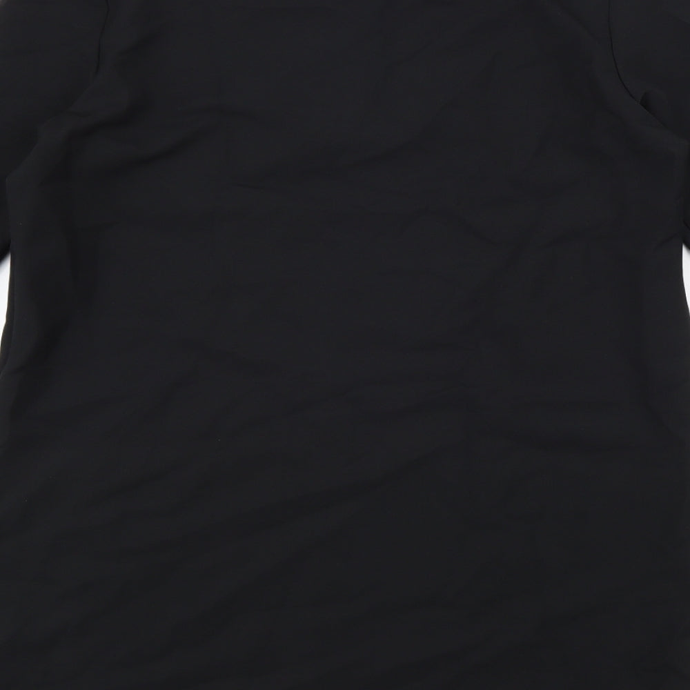 Zara Womens Black Polyester Shift Size L V-Neck Pullover