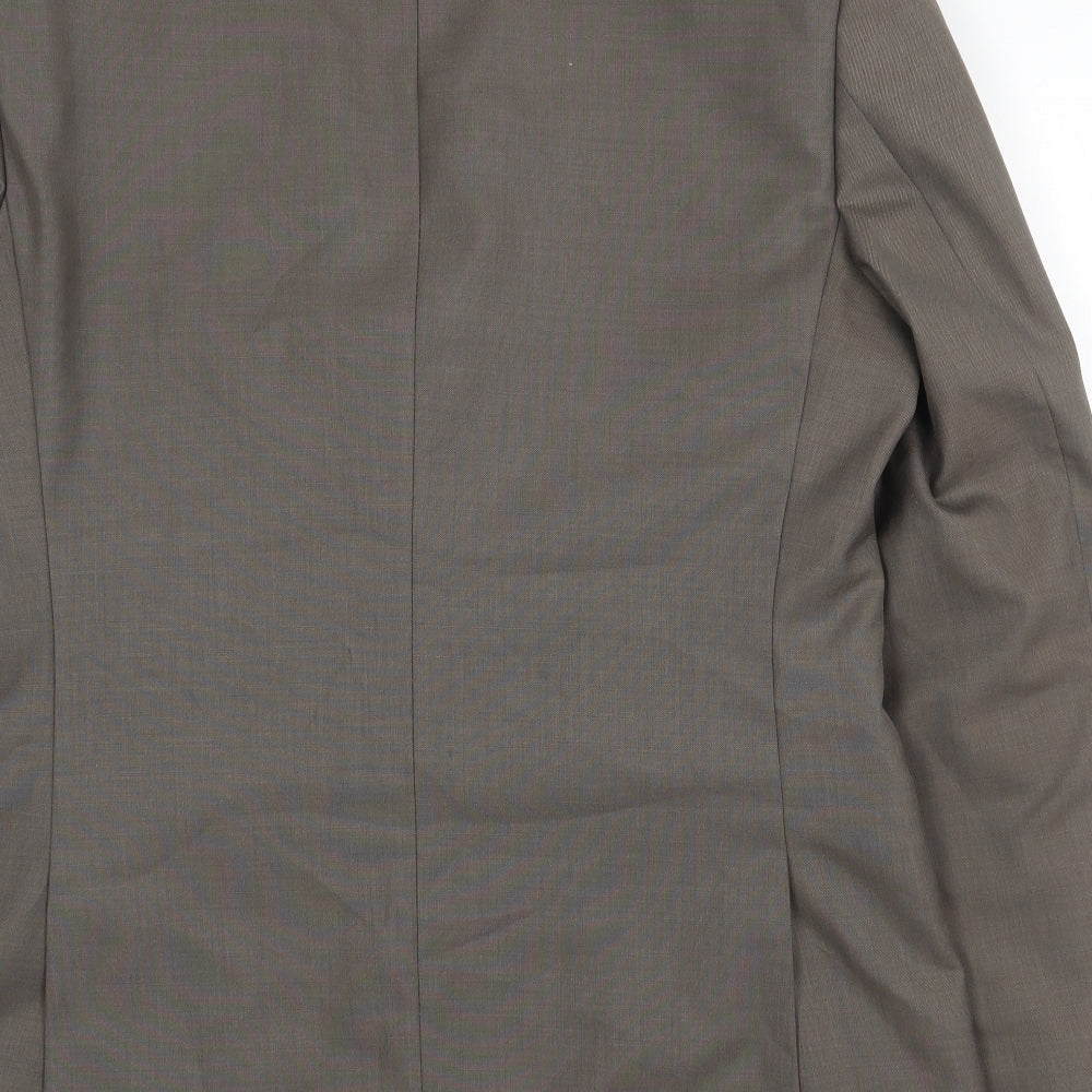Karl Jackson Mens Grey Polyester Jacket Suit Jacket Size 40 Regular