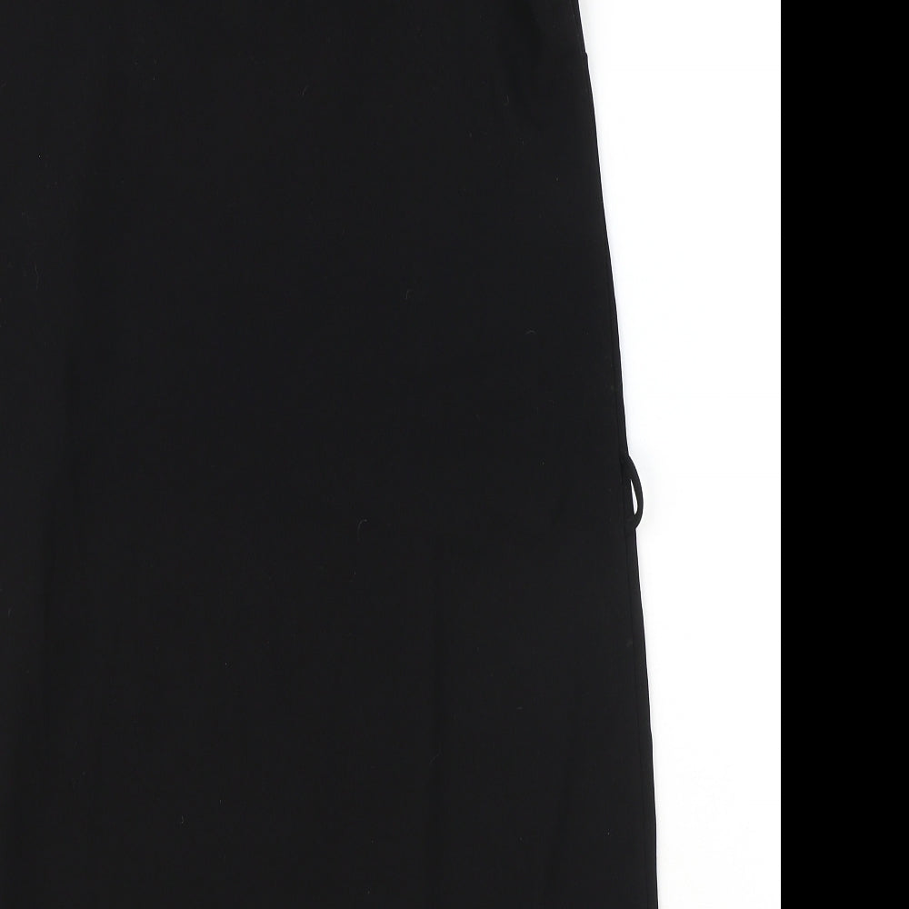 Preworn Womens Black Polyester Shift Size 14 V-Neck Pullover