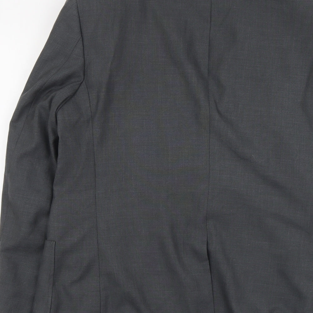 Burton Mens Grey Polyester Jacket Suit Jacket Size M Regular