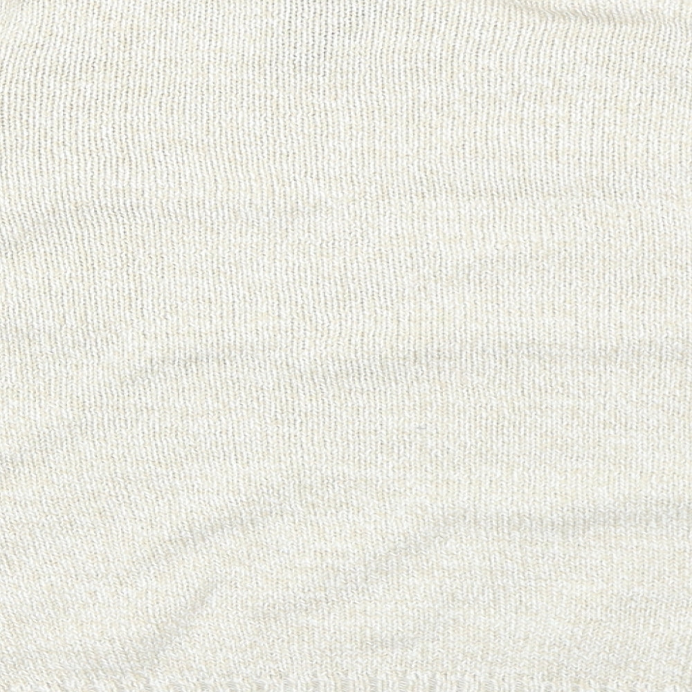 H&M Womens Beige Round Neck Acrylic Pullover Jumper Size L
