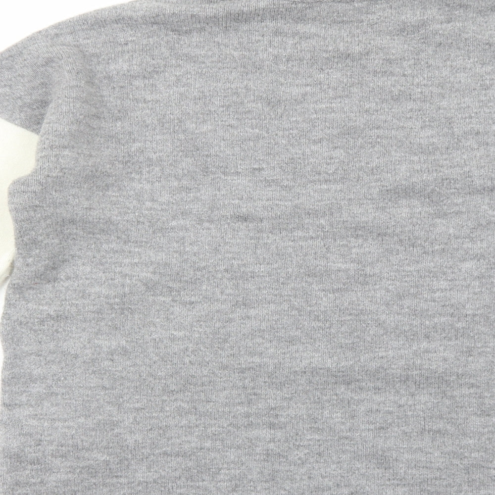 Peacocks Womens Grey Roll Neck Acrylic Pullover Jumper Size M - Colourblock
