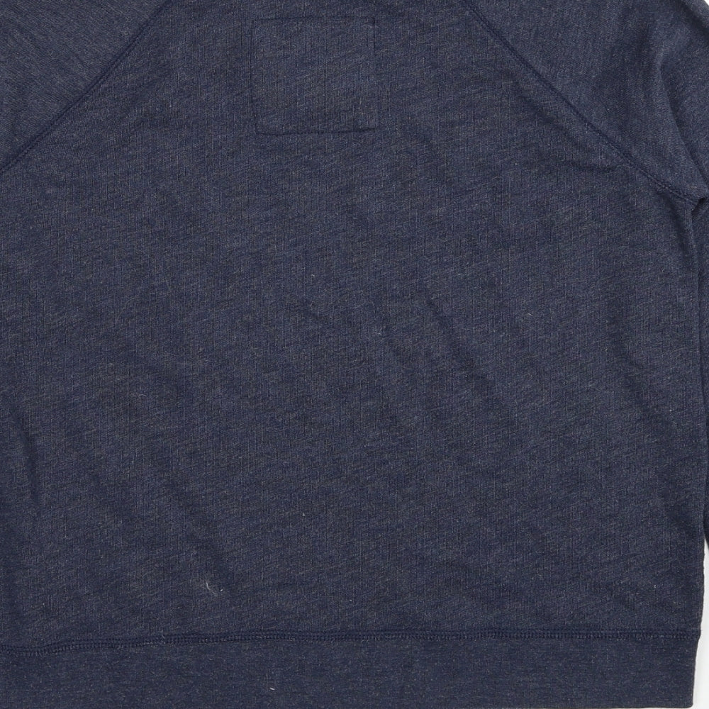 Gilly Hicks Womens Blue Cotton Pullover Sweatshirt Size M Pullover - Smiley Face Print