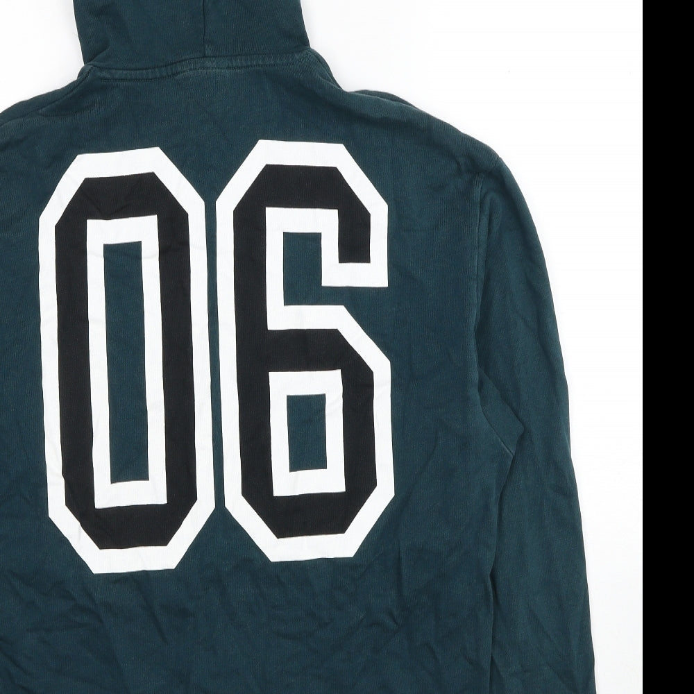 ASOS Mens Green Cotton Pullover Hoodie Size XS - Society