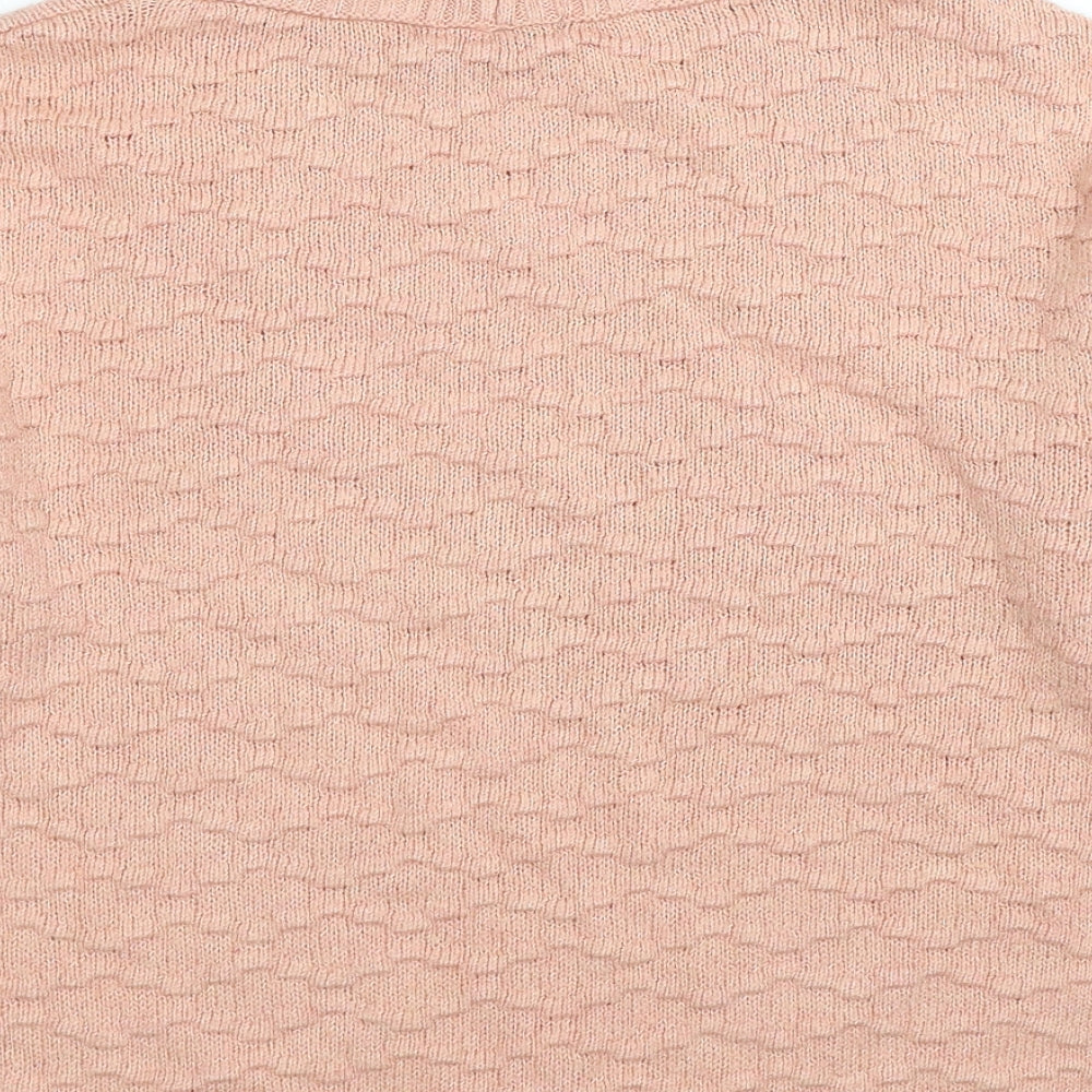NEXT Womens Pink High Neck Acrylic Pullover Jumper Size S