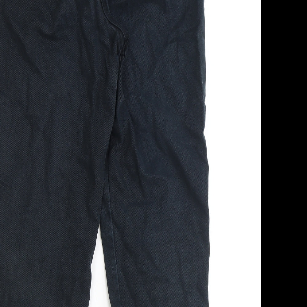 Classics Womens Black Cotton Straight Jeans Size 30 in Regular Zip
