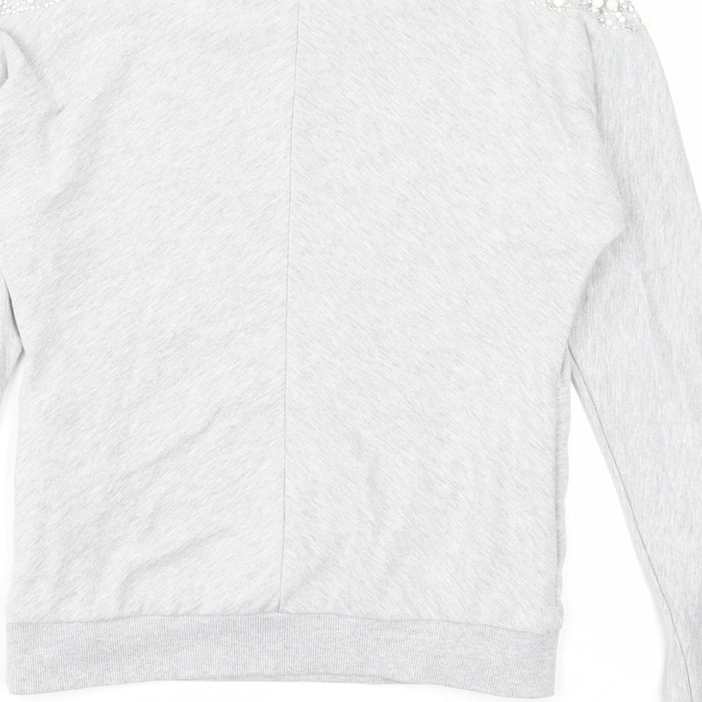 Emma & Ashley Womens Grey Cotton Pullover Sweatshirt Size S Pullover