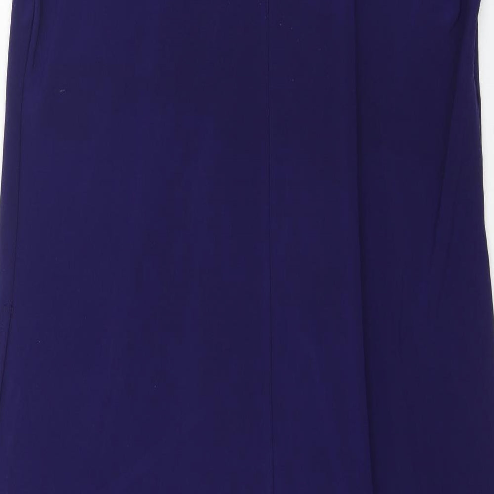 Jones Wear Womens Purple Polyester Shift Size 8 Scoop Neck Pullover