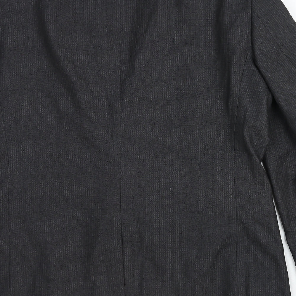 NEXT Mens Grey Striped Cotton Jacket Suit Jacket Size 44 Regular