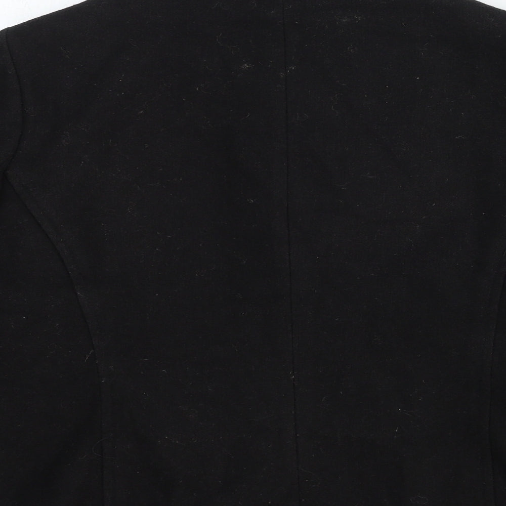Savida Womens Black Pea Coat Coat Size 10 Button
