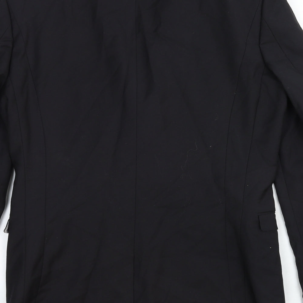 NEXT Mens Black Wool Jacket Suit Jacket Size 36 Regular