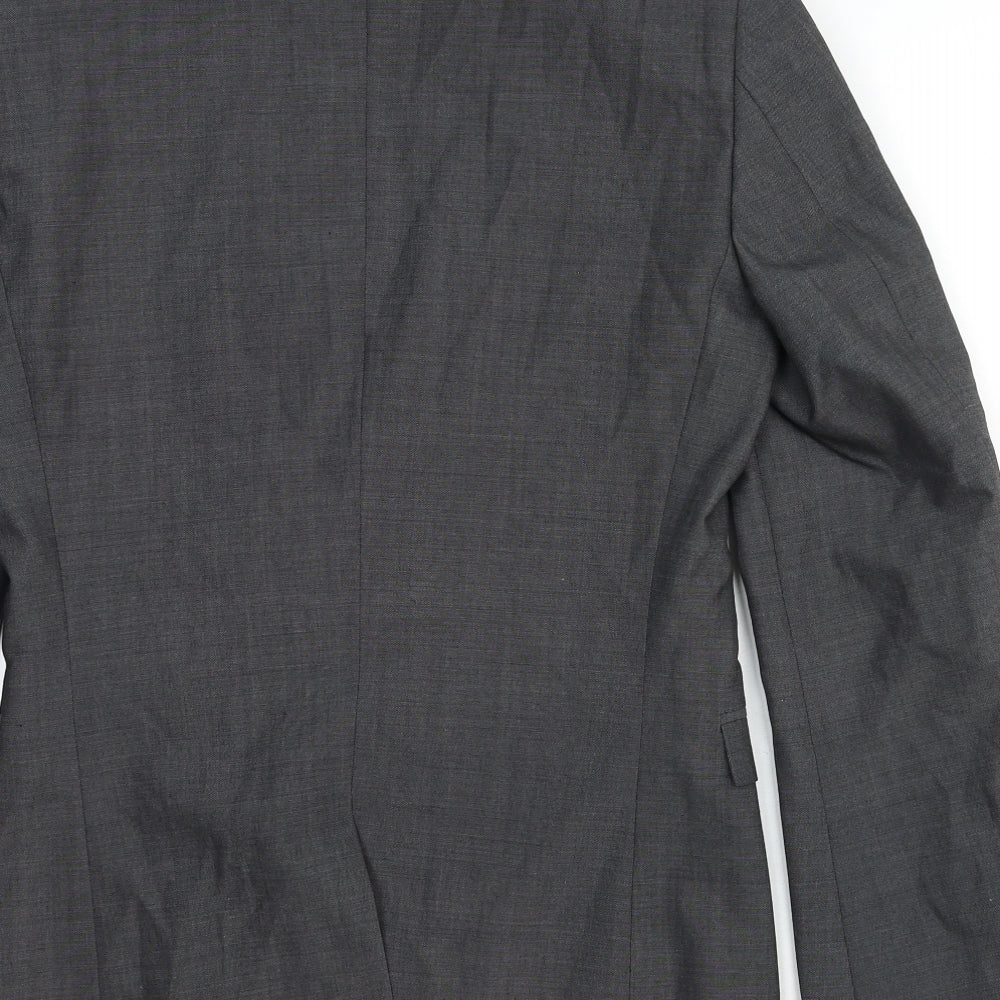 NEXT Mens Grey Wool Jacket Suit Jacket Size 34 Regular