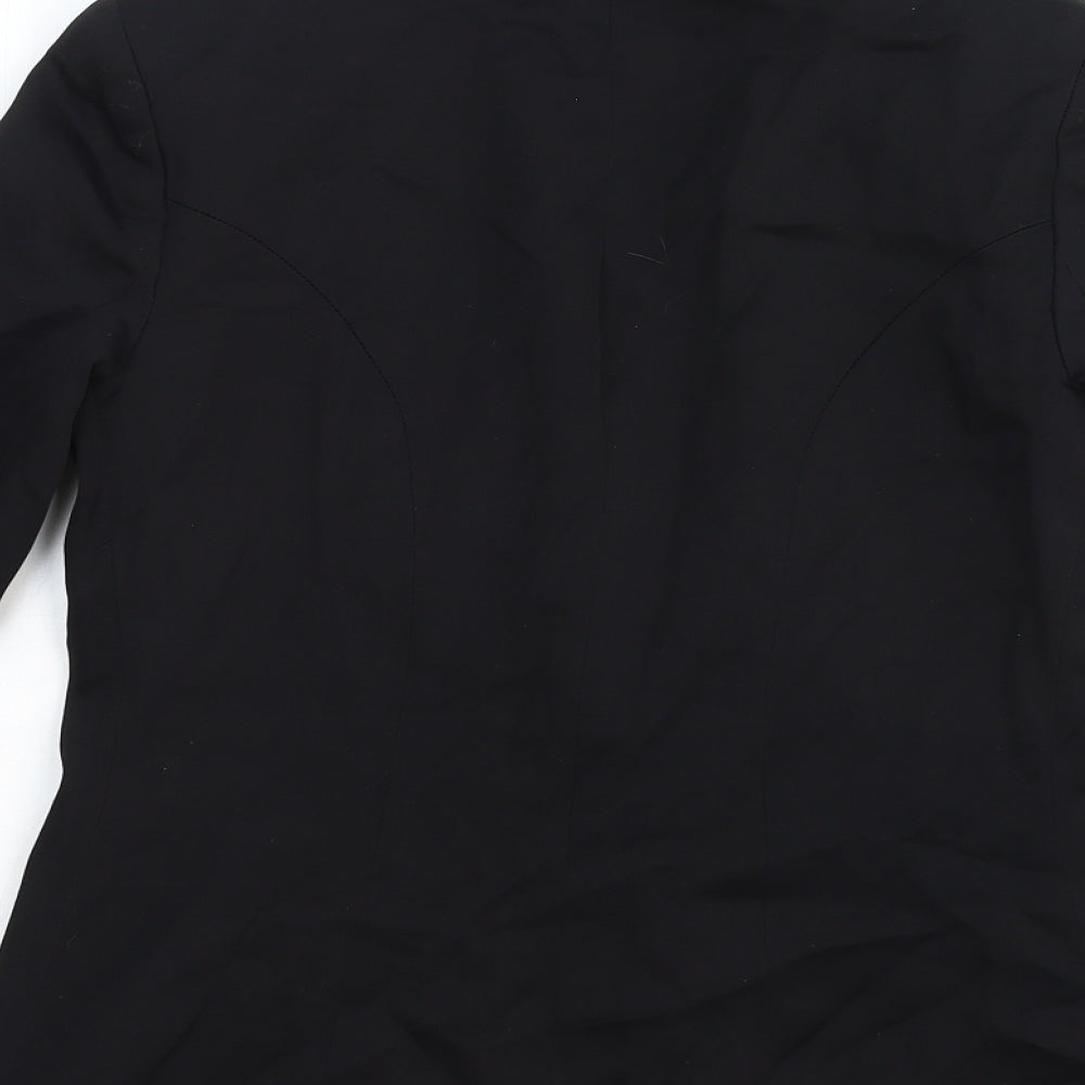 Topshop Womens Black Wool Jacket Blazer Size 6