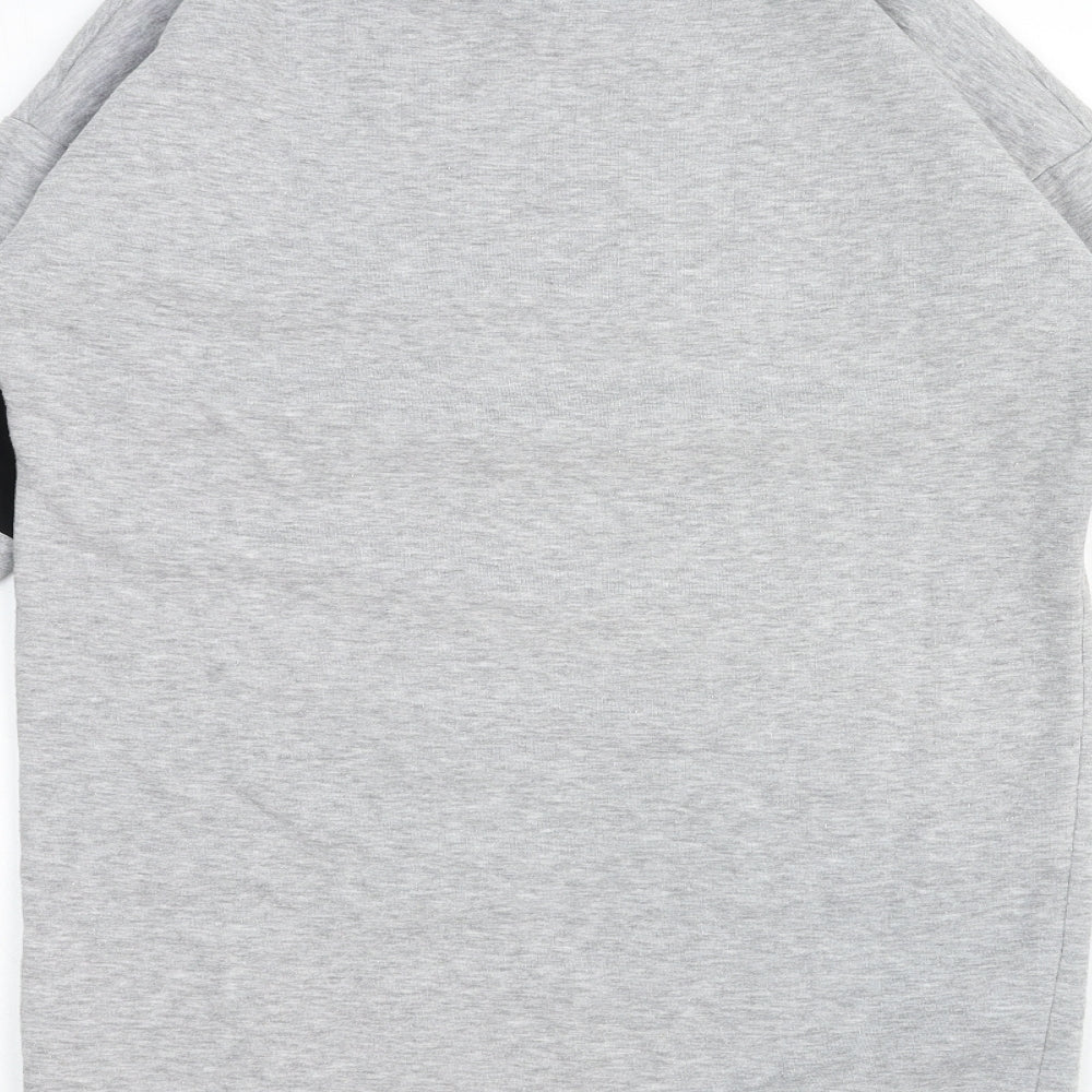 Topshop Womens Grey Cotton Pullover Sweatshirt Size 8 Pullover