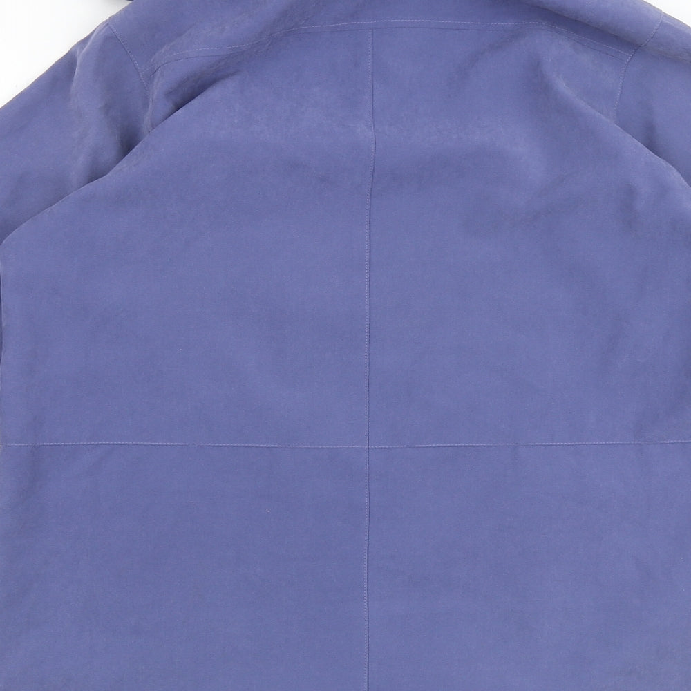 DANNIMAC Womens Purple Pea Coat Coat Size S Snap
