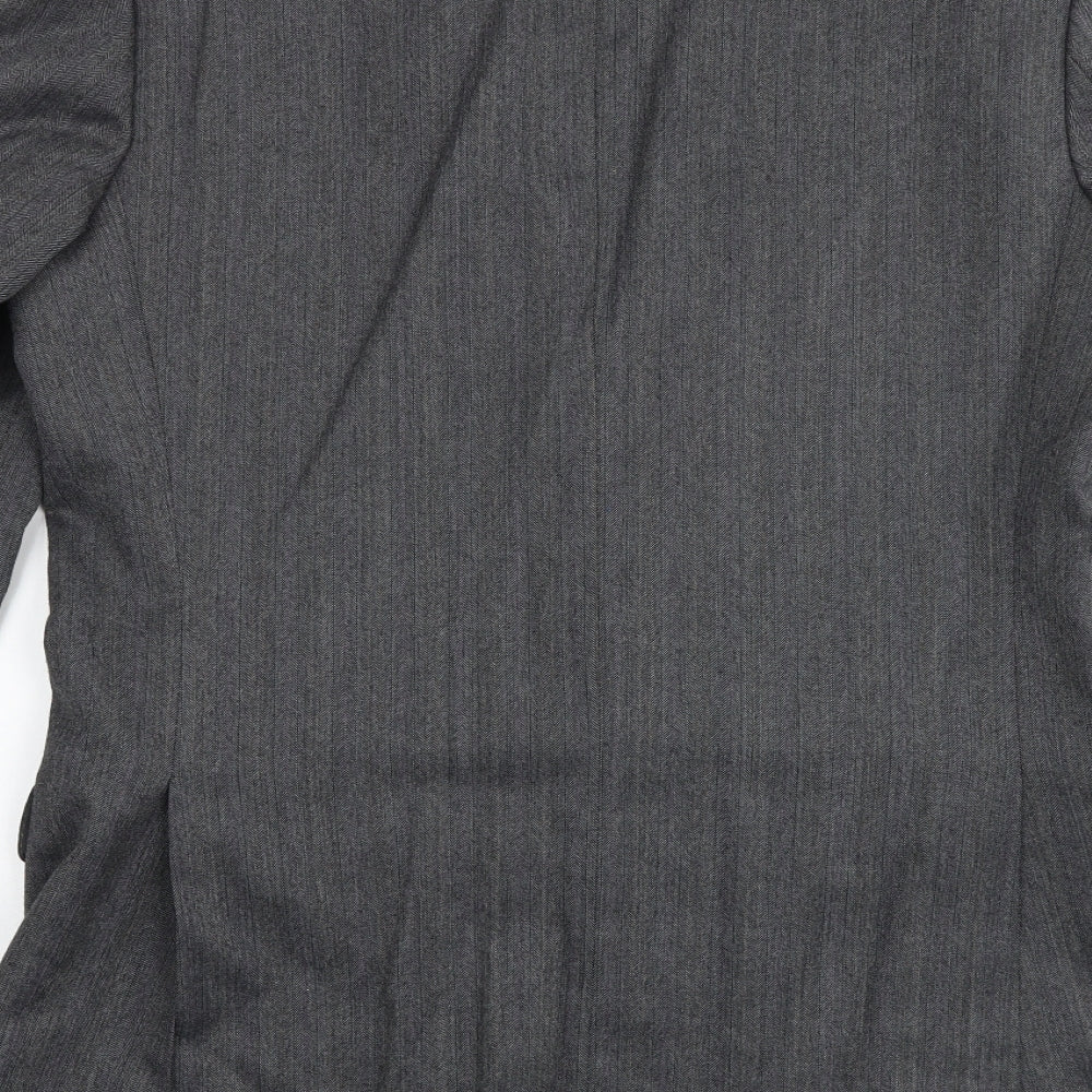The Label Mens Grey Cotton Jacket Suit Jacket Size 40 Big & Tall