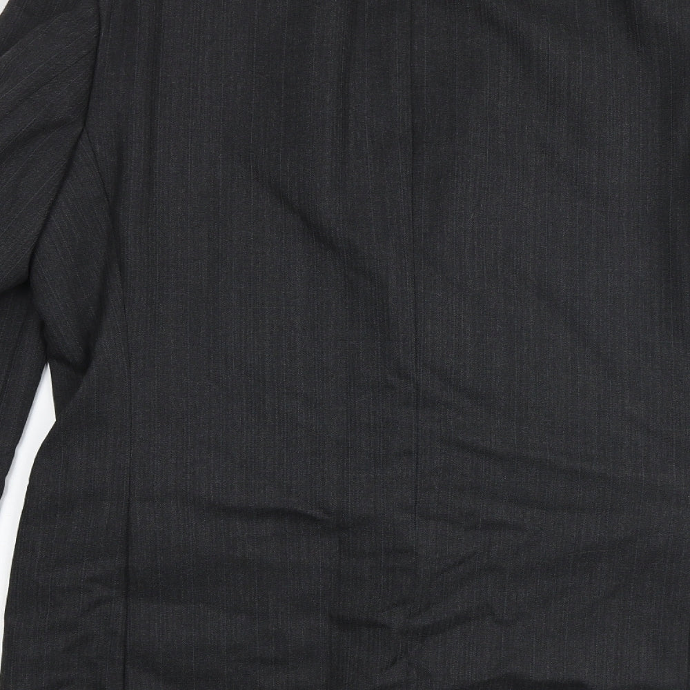 Hugo James Mens Grey Polyester Jacket Suit Jacket Size 42 Regular