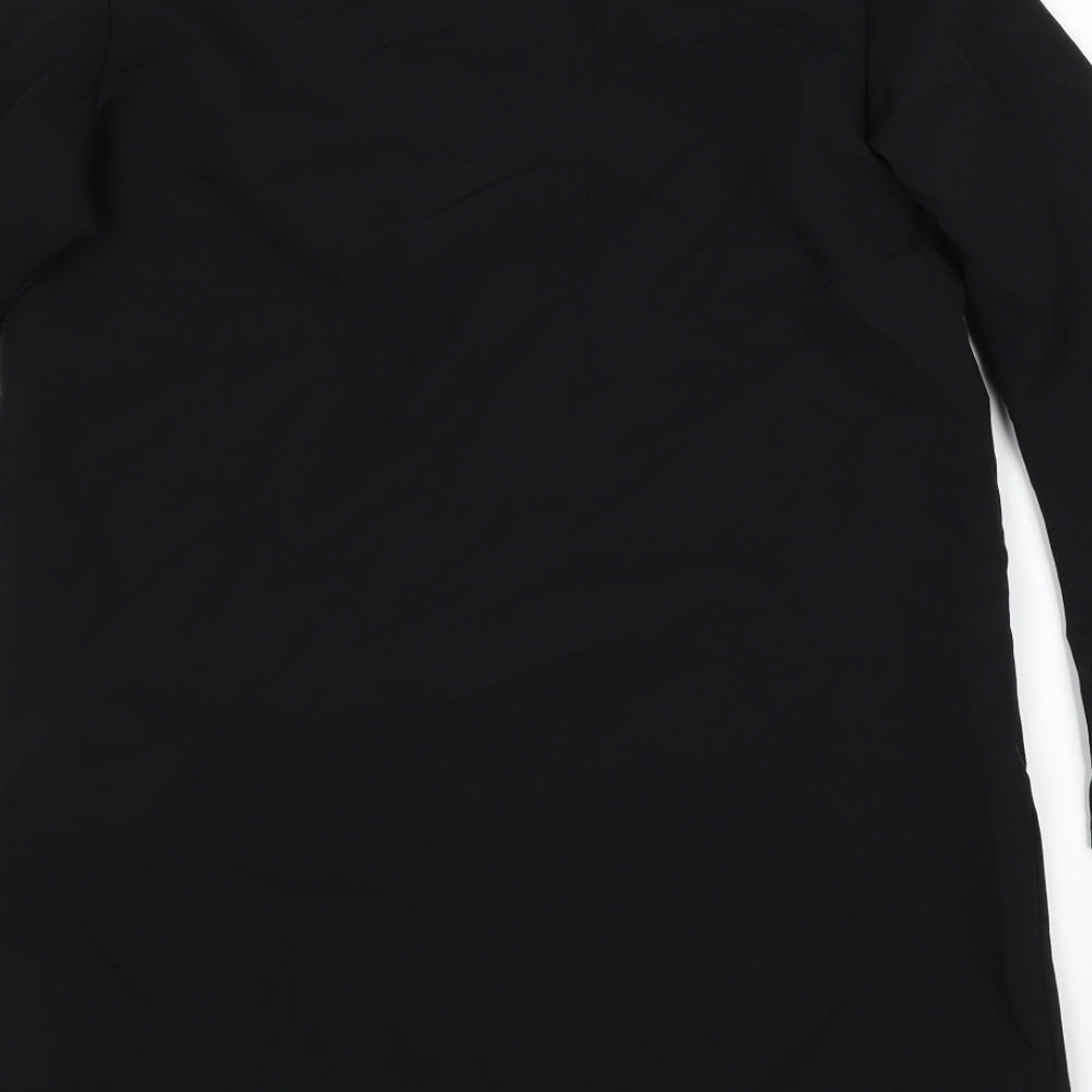 Zara Womens Black Viscose A-Line Size M V-Neck Pullover