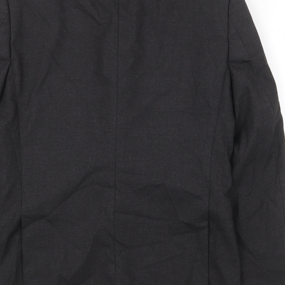 Brook Taverner Mens Grey Polyester Jacket Suit Jacket Size 36 Regular