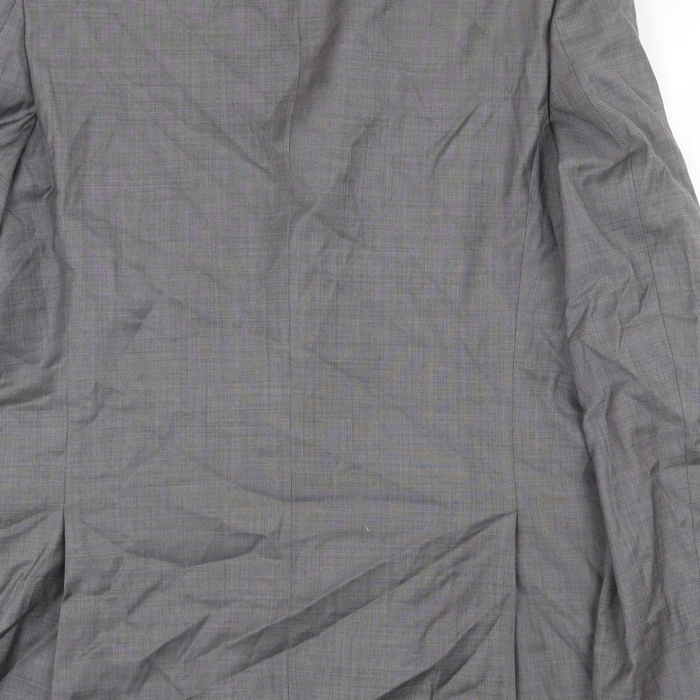 Lancifo Mens Grey Wool Jacket Suit Jacket Size 44 Regular