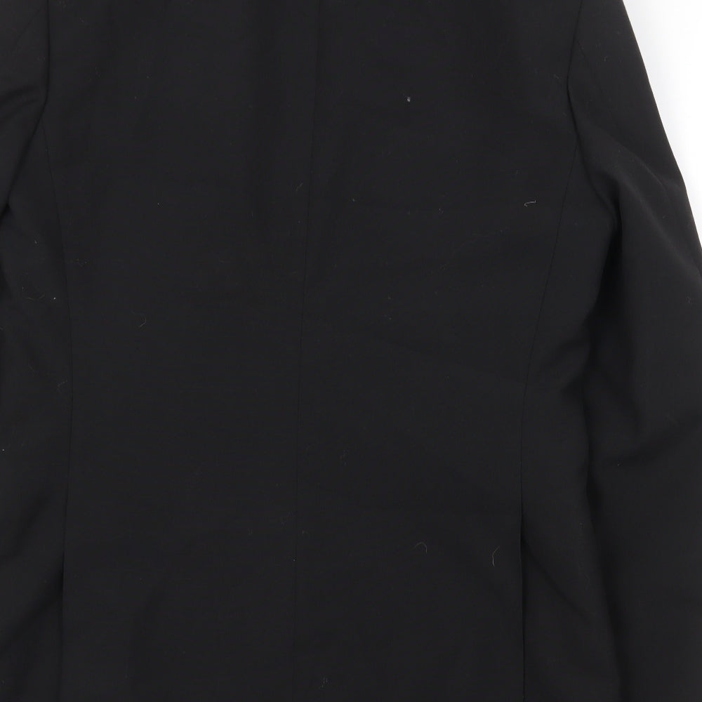 Classic Mens Black Polyester Jacket Suit Jacket Size 40 Regular