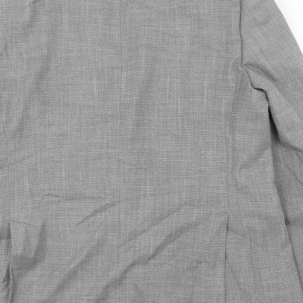 Marks & Spencer Mens Grey Polyester Jacket Suit Jacket Size 44 Regular