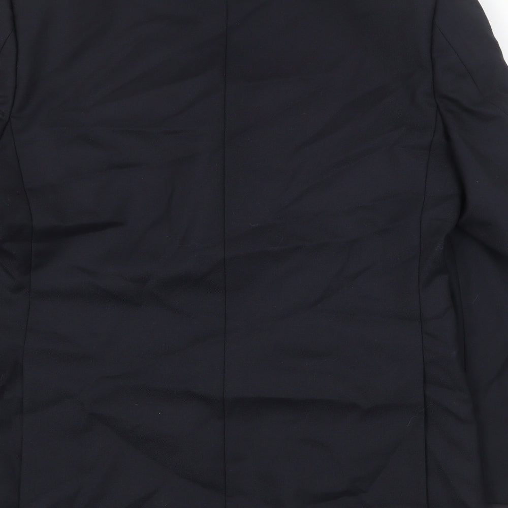 Preworn Mens Blue Wool Jacket Suit Jacket Size 38 Regular