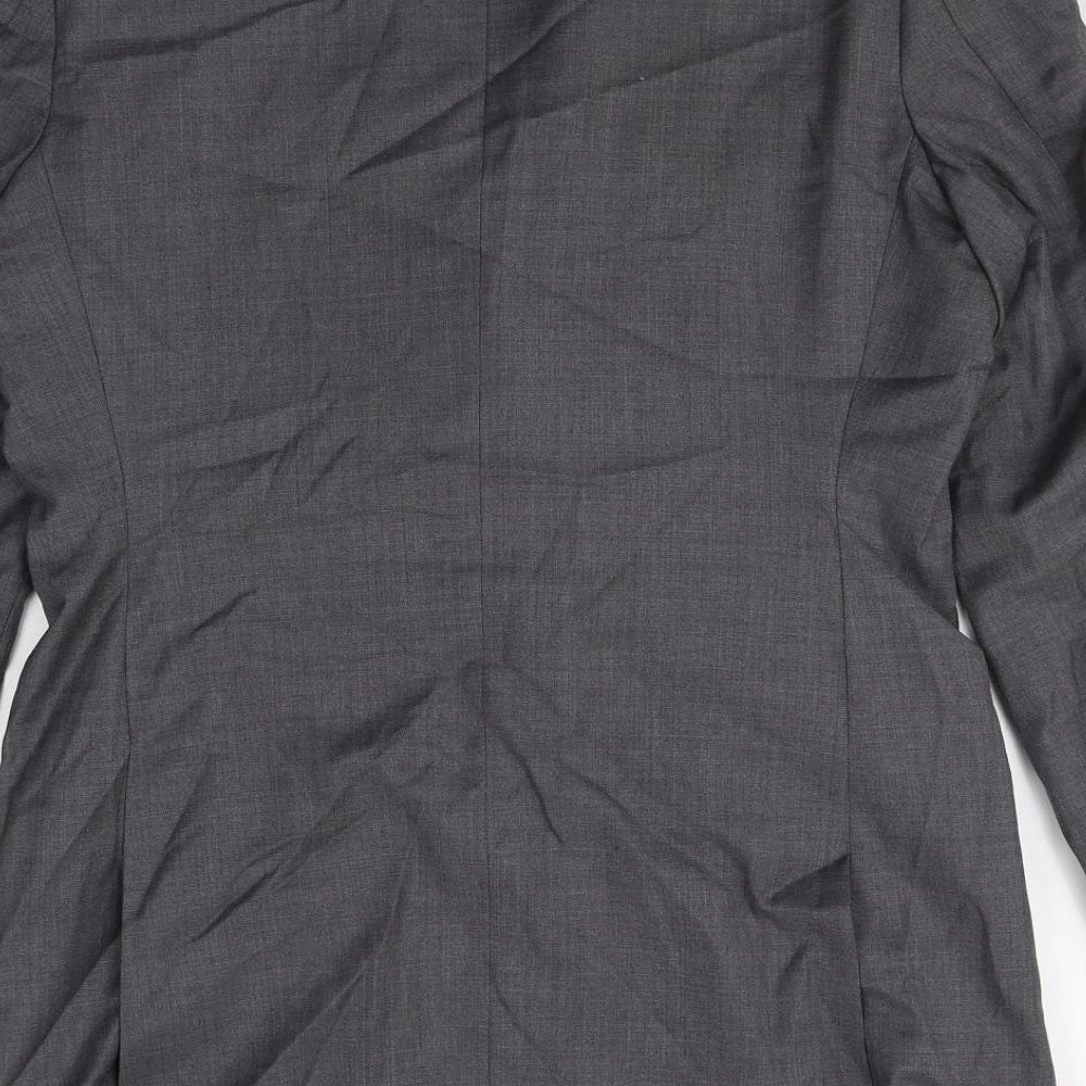 DAVID KOKE Mens Grey Polyester Jacket Suit Jacket Size 44 Regular