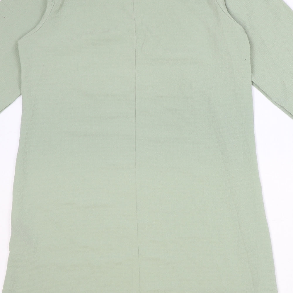 LTS Womens Green Polyester Shift Size 10 Round Neck Pullover