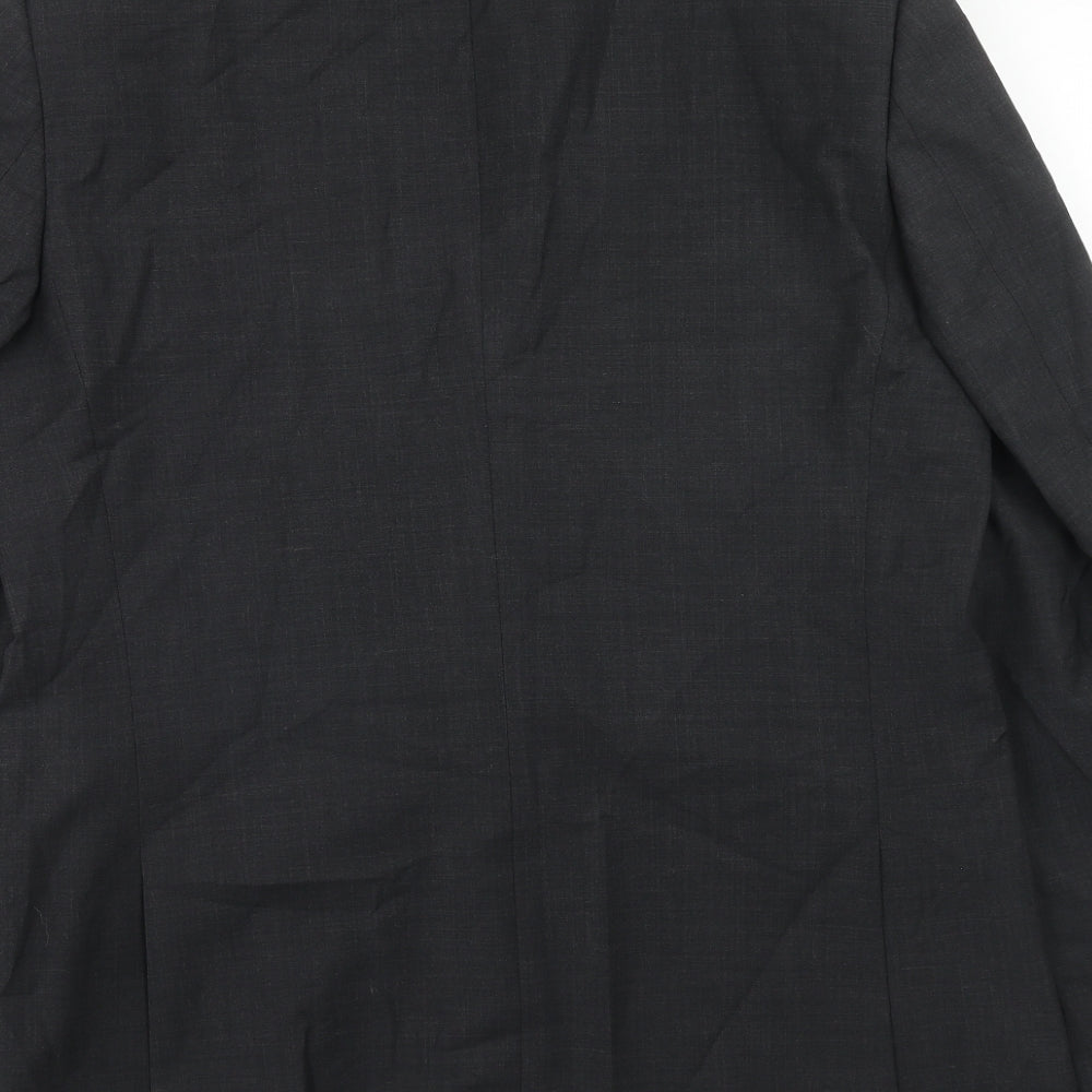 Marks & Spencer Mens Grey Polyacrylate Fibre Jacket Suit Jacket Size 42 Regular