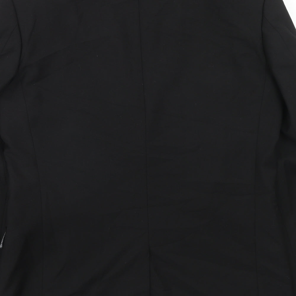 Skopes Mens Black Polyester Jacket Suit Jacket Size 38 Regular