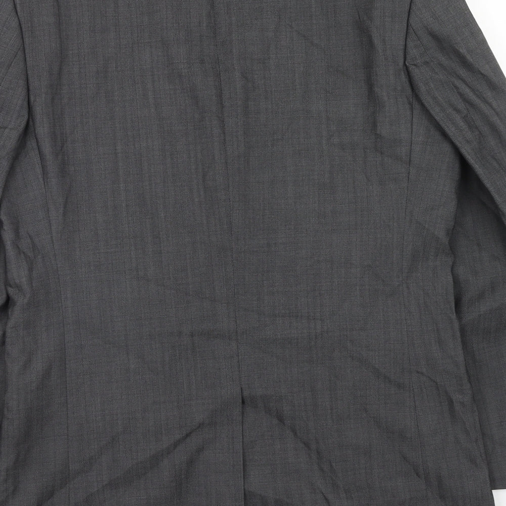 St george Mens Grey Wool Jacket Suit Jacket Size 40 Regular
