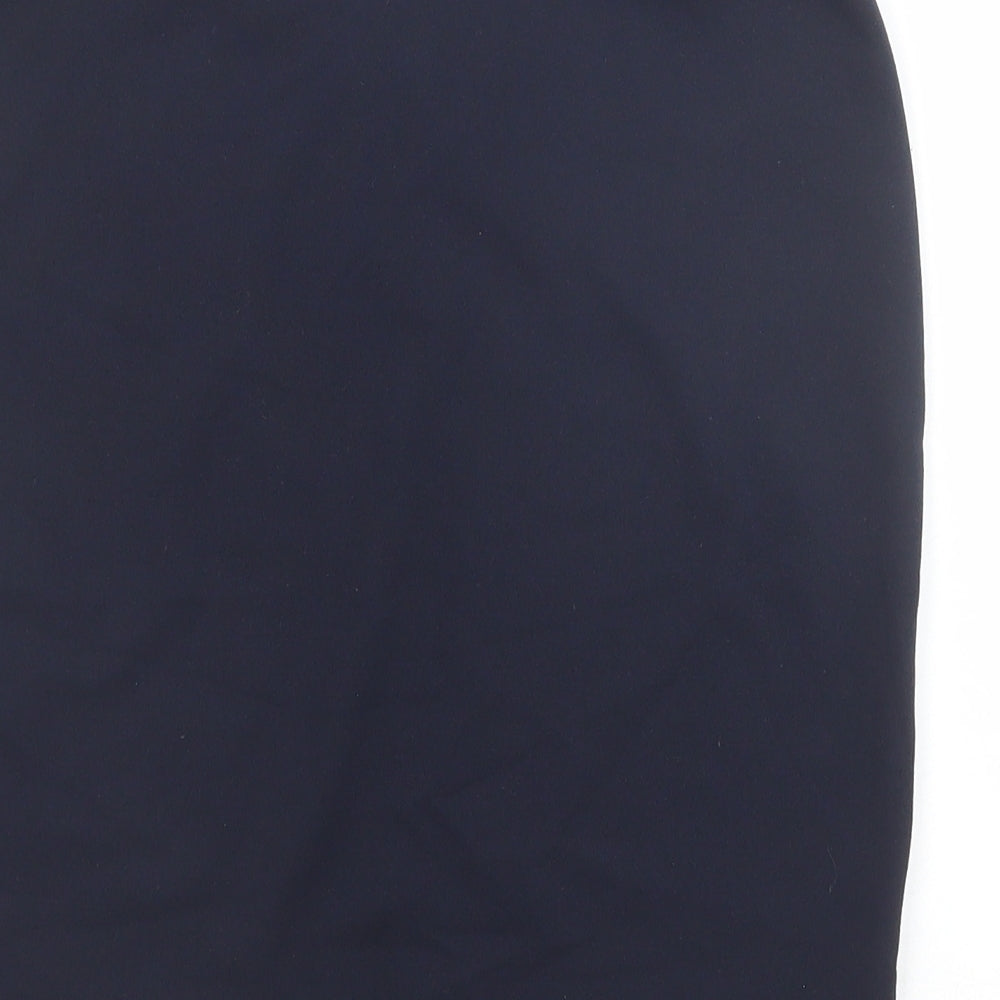 Preworn Womens Blue Polyester Straight & Pencil Skirt Size 10