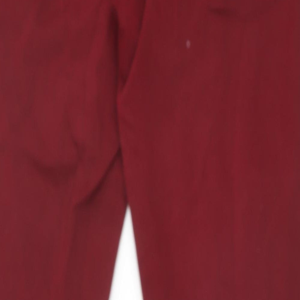 Yes Yes Womens Red Cotton Skinny Jeans Size 14 Slim Zip
